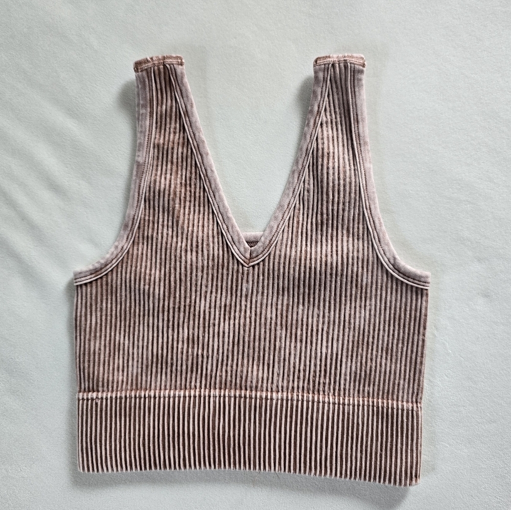 Zenana▪️Ribbed Tank Top in Deep Camel - Picture 2 of 6